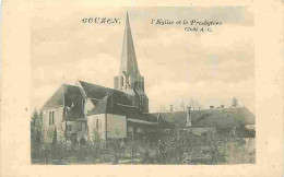 03 - Couzon - L'Eglise Et Le Presbytère - Animée - CPA - Voir Scans Recto-Verso - Sonstige & Ohne Zuordnung