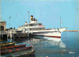 Bateaux - Bateaux Promenade - Evian Les Bains - Bateau Au Port - CPM - Voir Scans Recto-Verso - Andere & Zonder Classificatie