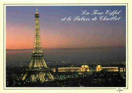 75 - Paris - Tour Eiffel - Le Palais De Chaillot - Vue De Nuit - Carte Neuve - CPM - Voir Scans Recto-Verso - Eiffeltoren