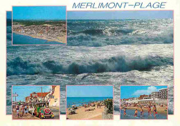 62 - Merlimont - Multivues - Plage - Petit Train Touristique - Effet De Vagues - CPM - Voir Scans Recto-Verso - Autres & Non Classés