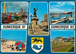 59 - Dunkerque - Multivues - Plages - Bateaux - Blasons - Carte Neuve - CPM - Voir Scans Recto-Verso - Dunkerque