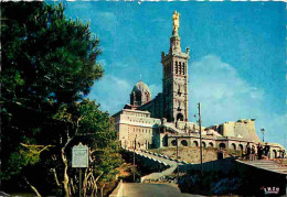 13 - Marseille - Notre Dame De La Garde - Flamme Postale - CPM - Voir Scans Recto-Verso - Notre-Dame De La Garde, Funicolare E Vergine