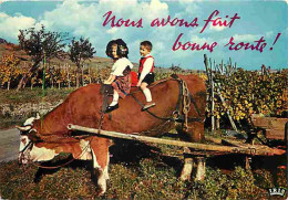 Animaux - Vaches - Carte Humoristique - Attelage - Enfants - Folklore - CPM - Voir Scans Recto-Verso - Kühe