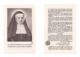 Relique Bienheureuse Marie-Thérèse De Soubiran, Société Marie-Auxiliatrice (Castelnaudary, Toulouse) étoffe Non Précisée - Santini