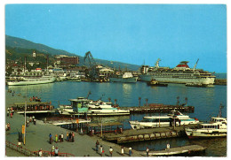 Yalta Port, Crimea Soviet Ukraine USSR Ships Boats 1984 Unused 4Kop Stamped Postal Stationery Card Postcard - 1980-91