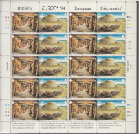 JERSEY 650-653, 2 Kleinbogen,  Postfrisch **, Europa CEPT: Entdeckungen Und Erfindungen, 1994 - Jersey