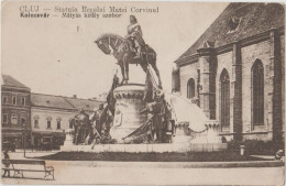 Romania - Cluj Napoca - Statuia Lui Matei Corvinul - Timbru Carol II - Romania