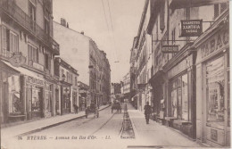 83 - HYERES - AVENUE DES ILES D'OR - ATTELAGES - COMMERCES - TABAC - Hyeres