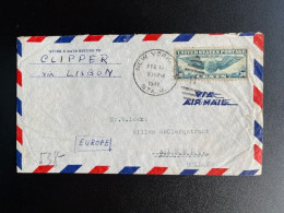 UNITED STATES USA 1941 CENSORED AIR MAIL LETTER NEW YORK TO ALMELO BY CLIPPER VIA LISBOB 11-02-1941 VERENIGDE STATEN - Briefe U. Dokumente