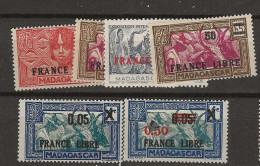 1942 MNH Madagaskar Yvert 235-241 (set Of 6) Postfris** - Nuevos