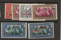 1942 MNH Madagaskar Yvert 235-241 (set Of 6) Postfris** - Nuovi