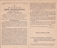 Oorlog Demeulenaere Leon X Verhaeghe Angele ° Koolskamp 19.06.1912 + Brugge 13.08.1945  ( Wolfenbuttel) - Religion & Esotérisme