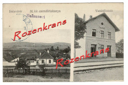 Rare Old Postcard CPA Balavasar Balauseri Vasutallomas Railway Station Gare Romania Roumanie Erdély Transylvania - Romania