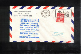 USA 1974 Space / Weltraum First German-French Communication Satellite SYMPHONIE-A Interesting Cover - Verenigde Staten
