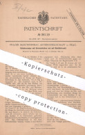 Original Patent - Prager Maschinenbau AG , Prag , 1885 , Schmierpumpe Mit Schraubkolben Und Ventil | Pumpe , Pumpen - Documents Historiques