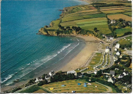 CPSM. 29 DOUARNENEZ. LA PLAGE DU RIS ET LES FALAISES. - Douarnenez