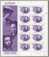 IRLAND  940-941, 2 Kleinbogen, Postfrisch **, Europa CEPT: Berühmte Frauen, 1996 - Blocks & Kleinbögen
