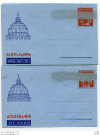 Vaticano - Aerogramma Lire 130 N. A 9 Due Aerogrammi Con Vistosa Varietà - Unused Stamps