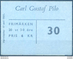 Arte. Carl Gustaf Pilo 1961. Libretto. - Other & Unclassified