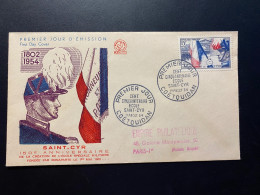 Enveloppe 1er Jour "150e Anniversaire De L'École Militaire De Saint Cyr" - 01/08/1954 - 996 - Militaria - 1950-1959