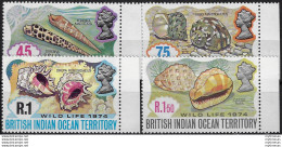 1974 British Indian Ocean Territory Wildlife 4v. MNH SG N. 58/61 - Other & Unclassified