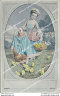Cc148 Cartolina Art Deco Donnina Lady Donna Cupido Illustratore Artist - Andere & Zonder Classificatie