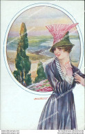 Cc145 Cartolina Art Deco Donnina Lady Donna Cupido Illustratore Artist Santino - Andere & Zonder Classificatie