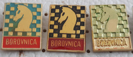 Chess Club SD Borovnica Slovenia Ex Yugoslavia Pins - Sonstige & Ohne Zuordnung