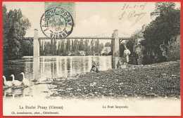 Vienne ( 86 ) La Roche-Posay : Pont Suspendu - CPA écrite 1905 BE - La Roche Posay