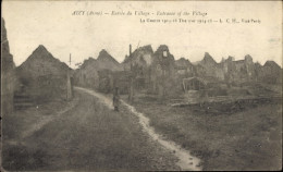 CPA Aizy Jouy Aisne, Entree Du Village, Ruines - Autres & Non Classés