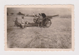 Ww2 Bulgaria Bulgarian Soldiers, Artillery Position, Field Scene SKOPJE-MACEDONIA, Vintage Orig Photo 8.9x6cm. (60357) - Oorlog, Militair