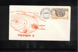 USA+ Spain 1981 Space / Weltraum Spacecraft VOYAGER 2 -Earth Tracing Station DSS-61 Robledo- I Madrid  Interesting Cover - USA