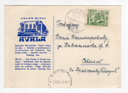 1955. YUGOSLAVIA,MONTENEGRO,BUDVA  GRAND HOTEL AVALA,CORRESPONDENCE CARD,POSTCARD,USED TO SPLIT - Yugoslavia