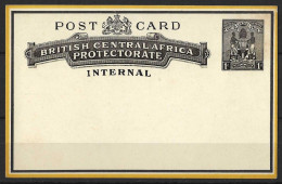 BRITISH CENTRAL AFRICA  PROTECTORATE.....QUEEN VICTORIA...(1837-01.)....STATIONARY CARD...MNL207H... - Nyassaland (1907-1953)