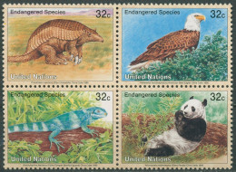 UNO New York 1995 Gefährdete Tiere Gürteltier Leguan Panda 681/84 ZD Postfrisch - Nuevos