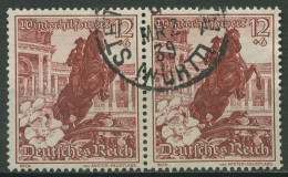 Deutsches Reich 1938 WHW Mit Formnummer 680 Waag. Paar Gestempelt - Oblitérés