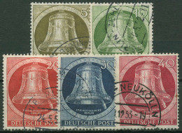 Berlin 1951 Freiheitsglocke, Klöppel Nach Rechts 82/86 Mit BERLIN-Stempel - Used Stamps