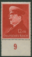 Dt. Reich 1941 52. Geb. Hitlers Senkr. Riffelung Unterrand 772 X UR Postfrisch - Nuovi