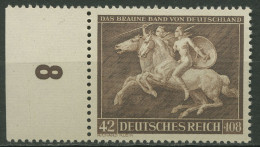 Deutsches Reich 1941 Galopprennen Braunes Band 780 Rand Links Postfrisch - Unused Stamps