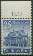 Deutsches Reich 1940 WHW Rathaus Bremen Mit Oberrand 758 OR Postfrisch - Ungebraucht