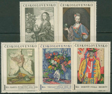 Tschechoslowakei 1966 Nationalgalerie Gemälde 1668/72 Postfrisch - Nuevos