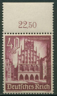 Deutsches Reich 1940 WHW Bauwerke Rathaus Münster Mit Oberrand 759 OR Postfrisch - Unused Stamps