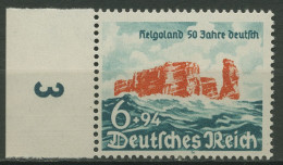 Deutsches Reich 1940 Helgoland Seitenrand Links 750 SR Li. Postfrisch - Ungebraucht
