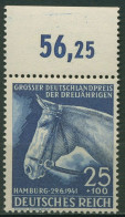 Deutsches Reich 1941 Deutsches Derby, Das Blaue Band 779 Oberrand Postfrisch - Neufs