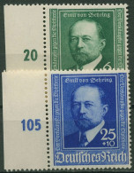 Deutsches Reich 1940 Emil Von Behring Rand Links 760/61 SR Li. Postfrisch - Unused Stamps