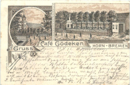 Gruss Aus Cafe Gödeken Horn Bremen - Litho - Bremen