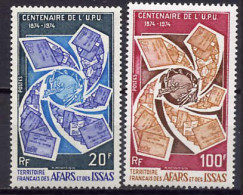 French Afar & Issa 1974 UPU Centenary Set Of 2 MNH - U.P.U.
