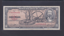 CUBA 10 PESOS 1960 VF/MBC+ Serie De Reposiciòn O Remplazo Firmado Por El Che Guevara (Raro) - Kuba
