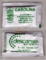 Sachet De Sucre, Sugar Portugal " Café OQUENDO Hôtel Restaurant CAROLINA  Descanso "  (scan Recto-verso) [S173]_Di262 - Suiker