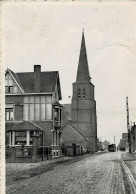 DESSCHEL-DESSEL"FOTOKAART VAN DE KERK MET AANKOMENDE STOOMTRAM"EDIT.J.SLEGERS,DESSCHEL - Dessel